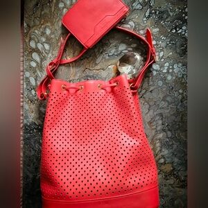 Louis Vuitton Red Perforated Shoulder Bag
